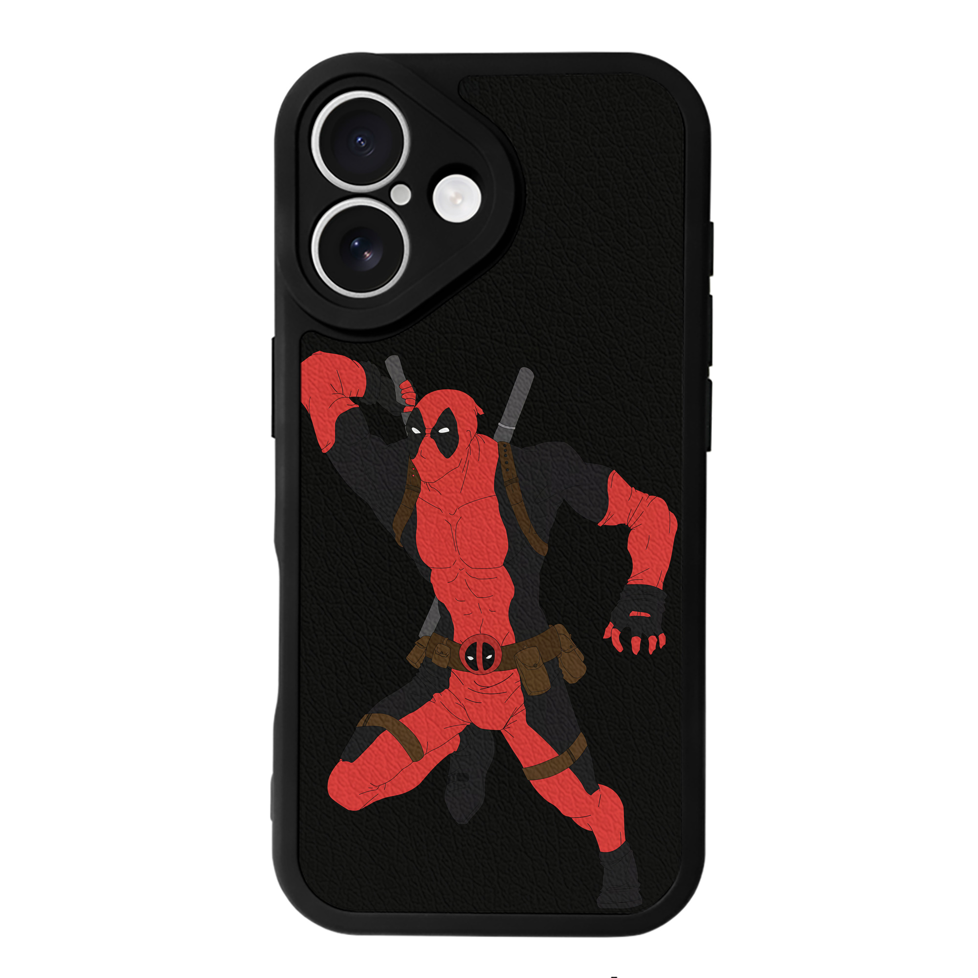 （画像用） Deadpool デッドプール 【iPhone 16シリーズ対応】シリコンスマホケース（レザー調） 材質：シリコン